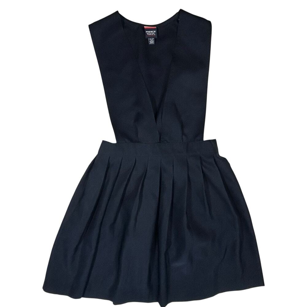 French Toast Navy Blue Jumper Girls V Neck Pleated School Uniform Sz 14.5